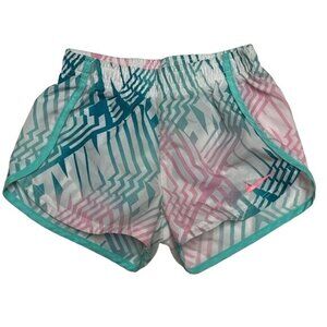 Nike Dri Fit Shorts Girls 24 Months Athletic Summer Beach Pink Check Outdoor